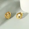 Pendientes Vintage Cepillados de Plata de Ley 925 para Mujer, Pendientes Versátiles de Alta Gama con Incrustación de Diamante de Gota de Agua y Diseño Hueco, Al por Mayor