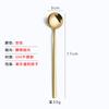 Acero Inoxidable 304 Cucharita Redonda Pequeña Mango Largo Cuchara para Café Cuchara para Mezclar Cuchara para Hielo Cuchara para Helado Nido de Pájaro con Miel 13cm Cucharita