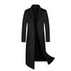Abrigo de Lana Invierno Estilo Coreano Casual para Hombre de Longitud Media Ajustado Color Sólido Abrigo de Traje Gabardina Ligera para Hombre Negocios