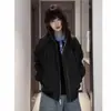 Jaqueta Curta Desconstruída Spliced Transfronteiriça para Homens e Mulheres, Primavera e Outono, Jaqueta Bomber Gola Alta Estilo Americano, Toque de Alta Qualidade, Jaqueta de Baseball