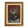 Pintura a Óleo Estilo Natureza Morta Floral Europeu com Moldura Dourada Vintage para Sala de Estar, Hall de Entrada, Hotel e Pousada, Pintura para Pendurar com Moldura, Pintura Decorativa, Arte de Parede