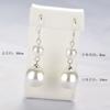 Aretes de Perlas con Cuentas para Mujer Aretes Simples de Gancho para Oreja S925 Aretes Delgados para la Cara Aretes Aretes Cortos Elegantes Aretes Vintage