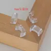 Acessórios para joias DIY plástico transparente elástico fivela material fivela fixa semicírculo transparente com fenda Cabeça da Fivela fivela para corda fundo