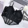 Camisole Hot Girl Hot Espinha de Peixe Dourada Laço Novo Doce e Sexy Renda com Bojo Top Interno 1127