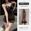 Sexy Camisón Puro Deseo con Cordones, Lazo, Fruncido, Transparente con Escote Expuesto, Lencería Sedosa Transparente con Tirantes