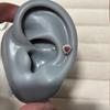 Pendientes Populares de Xiaohongshu con Forma de Corazón Rojo Palpitante para Hombres y Mujeres, Lujo Accesible y Diseño de Gama Alta, Pendientes Azul Marino