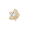 Nuevo broche en forma de corazón hebilla de bufanda de seda estilo neutro europeo y americano joyería estilo frío elegante anillo de amor en stock venta al por mayor