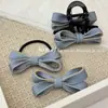 Pinza para el Cabello de Mezclilla con Lazo Estilo Coreano, Pasador Retro de Moda, Pinza para Cola de Caballo, Goma para el Cabello Versátil y Elegante, Pinza de Pato