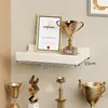 Estante de exhibición de pared de honor, estante recto de montaje en pared, estante de empresa para exhibir trofeos, certificados, medallas, estante de almacenamiento de montaje en pared