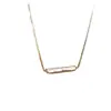 Collar de perlas de agua dulce barrocas con tiras de plata cuadradas naturales de Zhuji, collar con tubo de luz pequeño y diseño de viento.