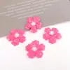 4cm Flor de Cinco Pétalos de Amazon Flor Dulce de Perla Parche Flor de Caramelo Pasador de Pelo Pasador Flor de Lirio Pinza de Pelo Accesorio para el Cabello