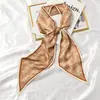 Bufanda Larga Pequeña de Seda Cinturón para el Cabello Corbata de Bolsillo de Alta Gama Cinturón de Cinta Lazo para el Cabello de Mujer Primavera y Otoño Combinación Perfecta