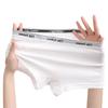 Pantaloncillos tipo bóxer transpirables para mujer, de cintura media, cubren la cadera, venta al por mayor, banda elástica simple con letras, shorts tipo bóxer anti-exposición