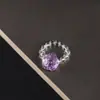 Anillo de Cristal Colorido con Perlas Redondas Pequeñas de 5 mm, Anillos de Pareja para Hombres y Mujeres, Joyería de Pareja Estilo Vintage, Accesorio de Mano Coleccionable