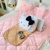 Almohada y manta de gato lindas dos en uno para siesta en la oficina, uso en el coche y como manta decorativa para mujeres