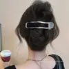 Elegante pinza de garra de abulón mate para mujer, pinza para el pelo de lujo de alta gama, pasador con estampado de leopardo para la parte trasera de la cabeza, elegante accesorio para el pelo de pico de pato