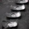Posavasos Antiguos de Peltre, Bandejas de Té de Alta Gama, Esterillas de Té, Textura Martillada Hecha a Mano, Metal de Peltre Viejo, Antideslizante, Accesorios para Ceremonia del Té Japonesa
