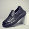 Zapatos de Hombre Verano 2025 Nuevos Huecos Piel Genuina Transpirables Slip-On Zapatos de Piel de Papá Zapatos tipo Croc para Hombre Sandalias Casuales