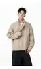 Chaqueta Pesada Estilo EmeHunting de Piel Sintética de Conejo con Lavado Pesado, Cuello Alto Desestructurado, Abrigo Engrosado de Invierno