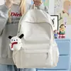 Mochila escolar para estudiantes universitarias, versión coreana, gran capacidad, mochila simple de color liso para estudiantes de secundaria y preparatoria, unisex
