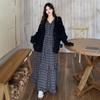 Vestido de Otoño de Alta Gama Estilo Hepburn Talla Grande para Mujer con Forma de Pera Vestido tipo Chaleco Cubre Barriga Falda con Efecto Adelgazante para Chica con Sobrepeso