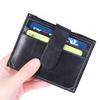 Monedero pequeño Hengsheng para hombre, tarjetero, cartera corta para licencia de conducir, regalo para banco, monedero fino de cuero esmerilado con cremallera