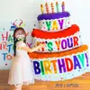 Tema de Cumpleaños Dibujo Animado Extraterrestre Negro y Dorado Oso de Cumpleaños Pastel Decoración de Fiesta Globos de Papel de Aluminio Venta al por Mayor Nuevo Diseño Lindo
