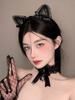 Diadema de Orejas de Gato de Verano para Mujer, Tocado Navideño, Horquilla, Tendencia de Internet, Sexy, Gato COS, Accesorios para el Cabello, Diadema de Encaje