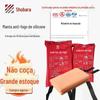 Manta de fogo de silicone com pontos, colada em ambos os lados com fibra de vidro, manta de fogo para exterior, resistente a altas temperaturas, retardante de chamas, em caixa