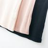 Chaleco de Seda para Mujer Sexy Encaje Cuello en V Sin Mangas Color Sólido Camiseta Seda Transpirable Base Camisola Ropa Interior