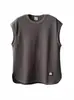 Herramienta Japonesa Chaleco Perla de Hombro Ancho para Hombre Verano Color Sólido Sin Mangas Chaleco de Hombro Ancho Camiseta Top