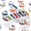 Material espaçador de contas feito à mão faça você mesmo anel de broca pulseira colorida diamante espaçador roda anel de broca acessórios de joias 6-10