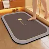 Alfombrillas de Baño Sencillas de Color Sólido, Alfombrillas de Suelo Absorbentes de Agua Antideslizantes para el Hogar, Felpudos Fáciles de Cuidar para la Entrada y la Puerta de Entrada para Entregas