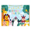Painel de Aniversário Transfronteiriço 2026 Novo Modelo Faixa de Aniversário Decoração de Festa de Reunião Familiar Tapeçaria de Casal Atacado