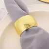 Anillos para Servilletas Huecos de Metal de Lujo Creativo Transfronterizos para Decoración de Mesa de Hotel y Restaurante Venta al por Mayor