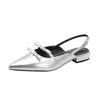 Sandalias de Espalda Descubierta para Mujer, Nuevo Estilo de Verano, Diseño Único con Lazo, Punta Fina, Modernas, Ligeras, de Tacón Plano, Adecuadas para Usar al Aire Libre