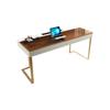 Escritorio de lujo italiano minimalista, ligero, estilo crema, escritorio de estudio para apartamento pequeño, escritorio de estudio de alta gama, escritorio de computadora