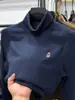 Capa base térmica de cuello alto para hombre, Otoño e Invierno, Engrosada, Cálida, Doble cara de forro polar, Sudadera interior, Doble cuello, Camiseta de manga larga para hombre
