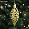 Decoraciones de Navidad, adornos dorados para árbol de Navidad, copos de nieve creativos, zapatos de cristal, colgantes de renos, accesorios galvanizados, colgantes