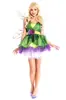 Disfraz de Reina Fiesta Actuación Atuendo Verde Bosque Disfraz de Halloween Navidad Disfraz de Hada Navideña