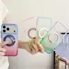 Capa de Celular Magnética para iPhone 18 Pro Max com Efeito Gradiente Similar à Pele Adequada para Apple 17/18 Suporte Giratório 16/15P