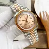 Reloj Mecánico Automático Completo de Acero Inoxidable con Esfera de Diamante de Venta Caliente, Reloj de Moda para Pareja, Reloj Delicado de Una Pieza