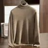 Nuevo suéter de cachemira para hombre de otoño e invierno, de cuello alto, engrosado, corte holgado, talla grande, adecuado para ropa de negocios casual.