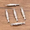 4 Tipos de Accesorios para Joyería de Acero Inoxidable 304, Galvanizado con Oro Real en Horno, Colgante Pequeño de Doble Cara con Encanto de Vida Marina