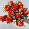 11 Flor Artificial Rosa Bud Bingxin alta calidad Hidratante Visual Decoración del Hogar Mesa de Comedor Flor Rosa Boda