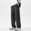 Pantalones de Verano para Hombre Paracaidista de Seda de Hielo 2025 Nueva Marca de Moda Rectos Versátiles de Trabajo Casual Transpirables Largos