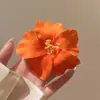 Presilha de Cabelo Infantil Flor Estrela do Mar Tema Oceano para Meninas, Grampo Pinça para Franja Lateral com Atmosfera de Fada Costeira para Fotos