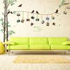 Adhesivos creativos transfronterizos dobles de árbol de fotos personalizados Árbol de pájaros Dormitorio sala de estar Fondo Adhesivos de pared decorativos Venta al por mayor
