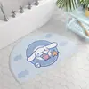 Alfombra de baño de felpa sintética, engrosada y con temática de dibujos animados para uso doméstico, adecuada para dormitorios, absorbente, resistente a las manchas y antideslizante, ideal como felpudo para la entrada del baño