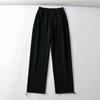 Início do Outono Nova Moda Feminina Europeia e Americana Gola Cor Sólida com Calças Largas Casual Retas K9217